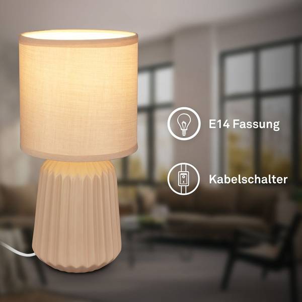 Tischlampe Dora 7700011 Beige