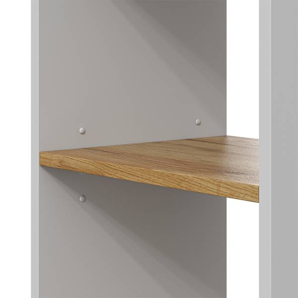 Bücherregal Tomy 54681 Eiche Dekor - Reinweiß - Eiche Weiß Dekor - 40 x 120 cm