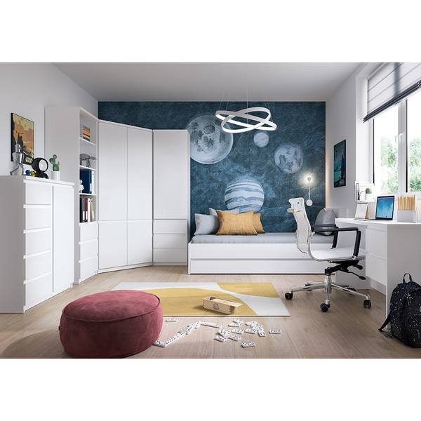 Jugendzimmer-Set FORTALEZA-17 6er-Set Weiß - Holzwerkstoff - 485 x 200 x 206 cm