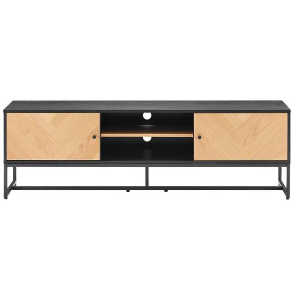 TV-Schrank Marceau Schwarz - Eiche - 40 x 50 x 160 cm