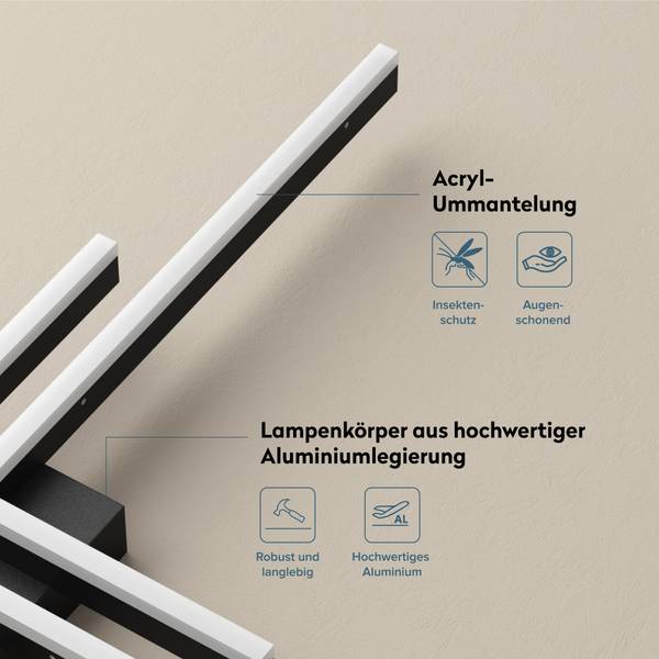 Deckenleuchten Alivetta25039 Schwarz - Metall - 80 x 7 x 80 cm