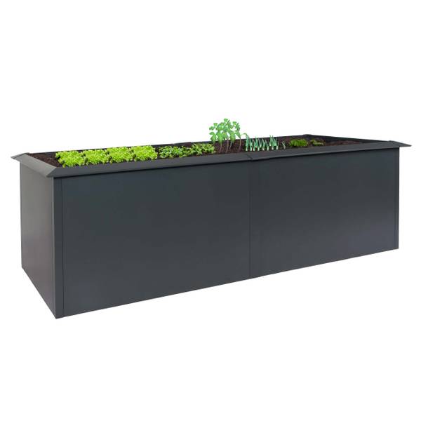 Jardinière surélevée N24 Gris - Métal - 250 x 78 x 90 cm