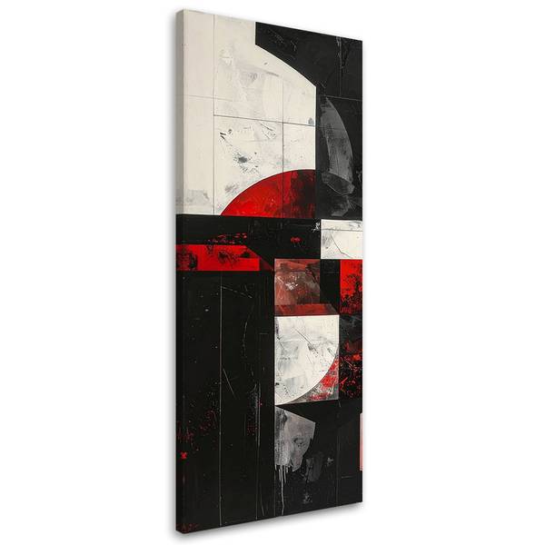 Canvas schilderij Abstracte vormen 30 x 90 cm