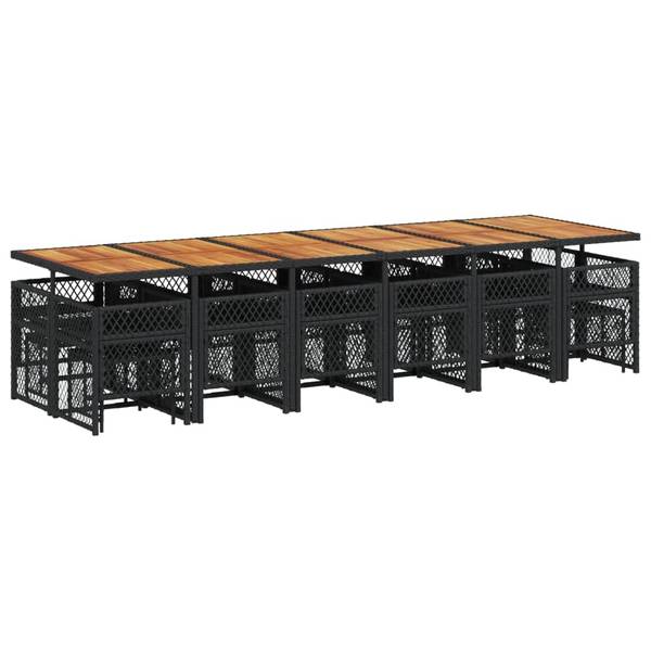 Garten-Essgruppe 3033274-7 (17-teilig) Schwarz - Creme