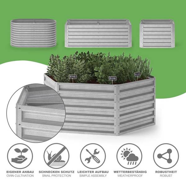 Hochbeet  39660 Silber / Grau - Silbergrau