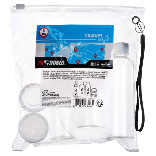 Reiseflaschen 5-tlg. Set 489319 Kunststoff - 4 x 19 x 18 cm