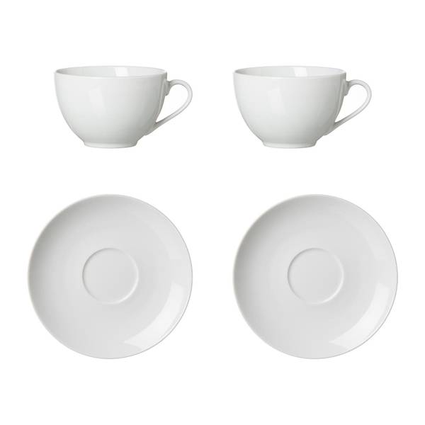Cappucinoset Bianco 4er Set Weiß - Pinie - 2 x 2 x 2 cm