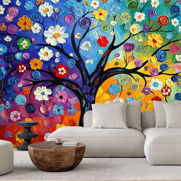 Fotobehang Boom 8 onderdelen 250 x 175 cm