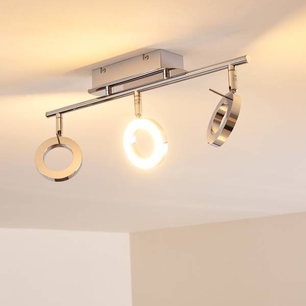 Deckenleuchte Sasso Silber - Metall - 12 x 11 x 50 cm