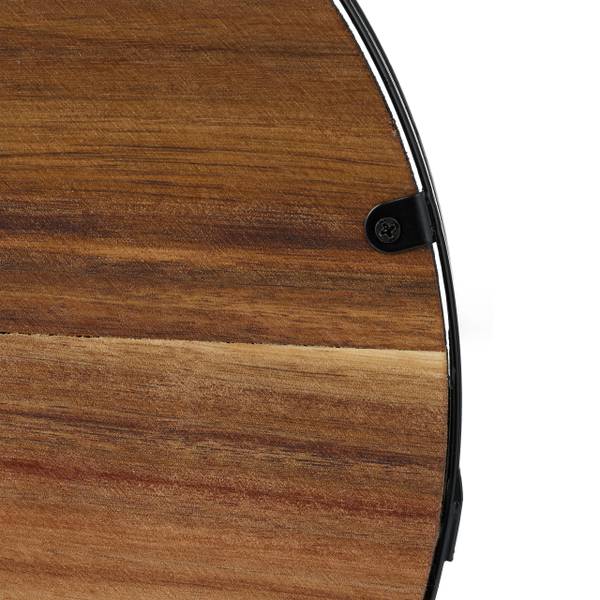 Rundes Tablett Holz und Metall kaufen