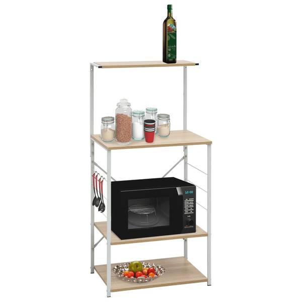 Magnetronkast 3002409 bruin - wit - plaatmateriaal op houtbasis - 40 x 123 x 60 cm