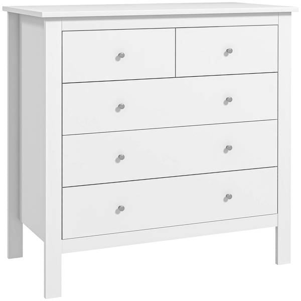 Kommode 831-256V90WT Weiß - Holzwerkstoff - 40 x 81 x 79 cm
