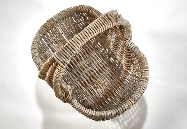 Einkaufskorb GIULIA Grau - Rattan - 37 x 40 x 48 cm
