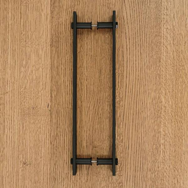 Deurklink SIMON zwart - metaal - 3 x 36 x 4 cm