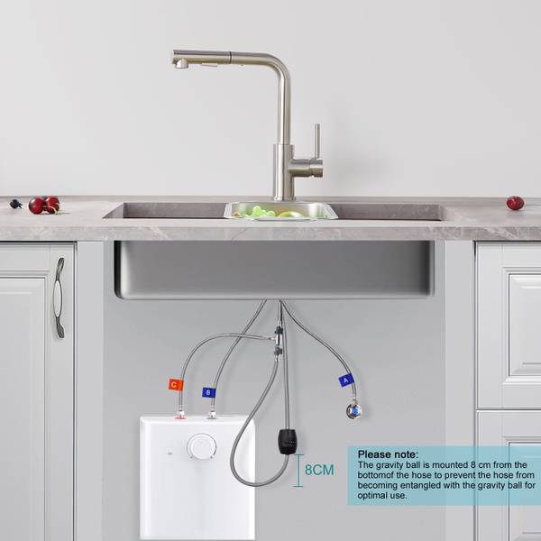 Niederdruck Armatur Küche KF171D Silber - Metall - 23 x 6 x 43 cm