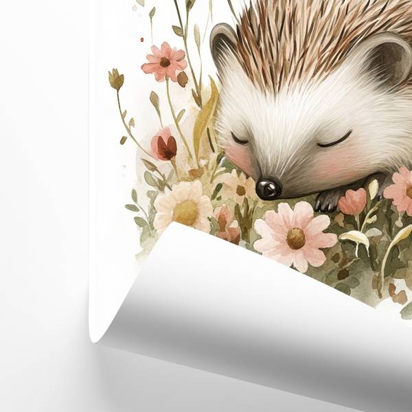 Poster Waldtiere mit Blumen 3er Set 21 x 30 x 30 cm