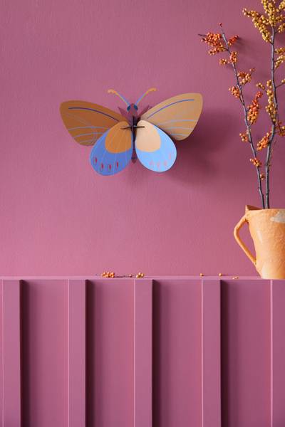 Wandobjekt Azur-Monarch Naturfaser - Papier - 10 x 21 x 34 cm