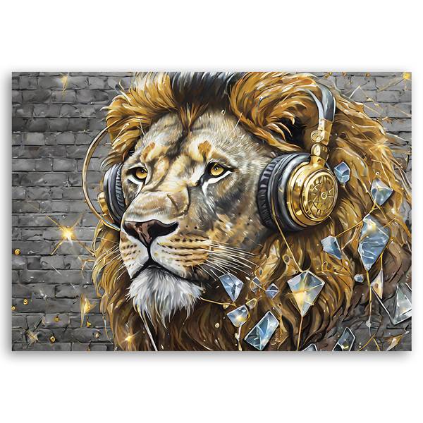 Canvas schilderij Leeuwen 60 x 40 cm
