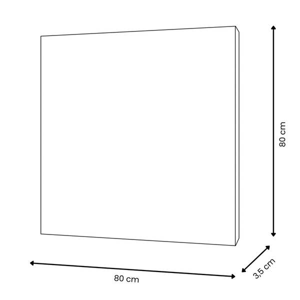 Malerei "Mehrfarbiges Herz" Strukturstoff - 80 x 80 x 3 cm