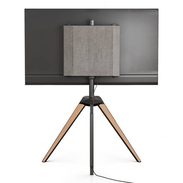 TV Ständer im Staffelei Design Braun - Metall - Massivholz - 52 x 134 x 94 cm