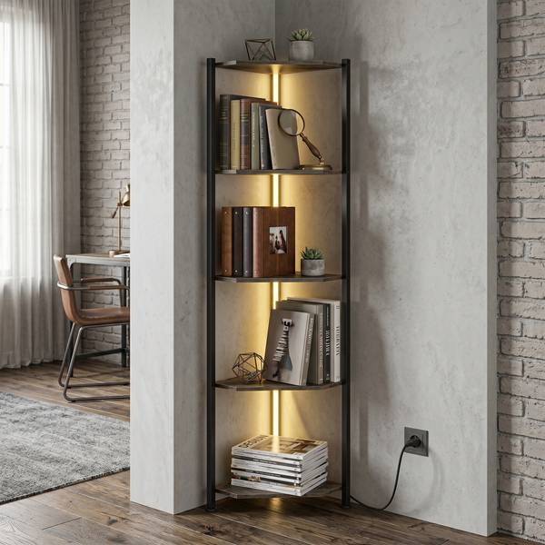 Bücherregal 836-699V90RB Braun - Holzwerkstoff - 32 x 147 x 32 cm