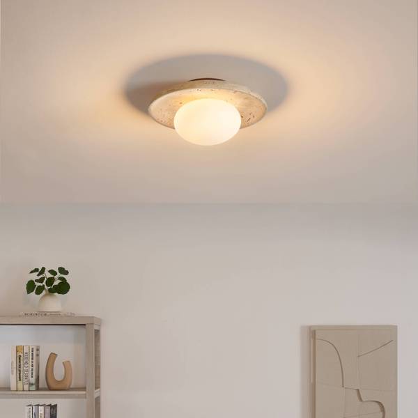 Deckenleuchte Jio Beige - Metall - 25 x 12 x 12 cm