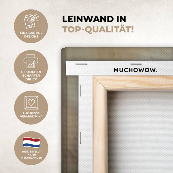 LEINWANDBILD Lavendel Violett - Baumwollstoff - 90 x 60 x 2 cm