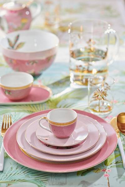 Teller La Majorelle II (2er Set) Pink - Porzellan - 22 x 4 x 22 cm