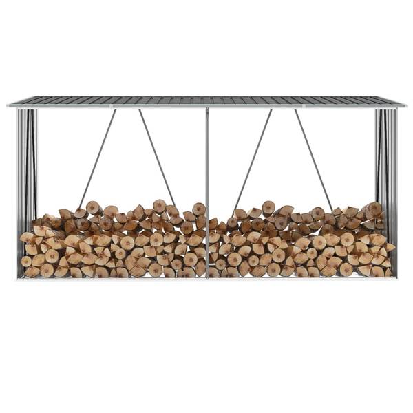 Houtschuur 3000024 grijs - staal - 84 x 152 x 330 cm