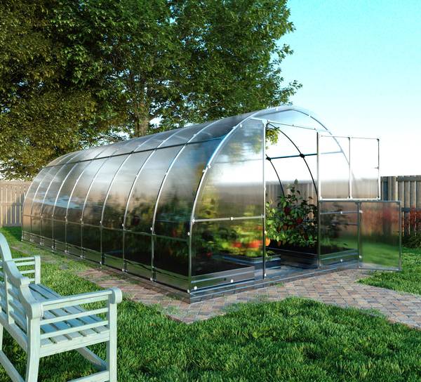 KLASIKA TUBE PREMIUM 18m² Silber - Metall - 300 x 220 x 600 cm