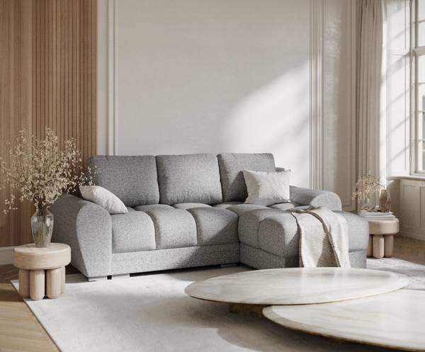 Ecksofa Peebles Grau