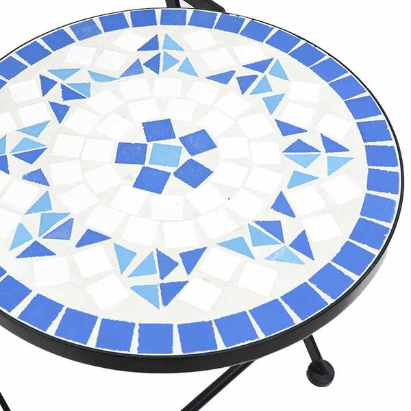 Bistro mosaïque 299764-1 lot de 3 Bleu - Blanc