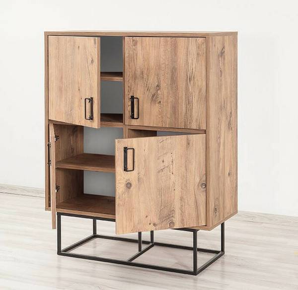 Kommode Alwaid Braun - Holzwerkstoff - 93 x 115 x 36 cm