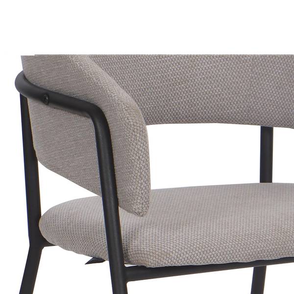Esszimmerstuhl OVO Grau - Chenille - Strukturstoff - 56 x 79 x 54 cm