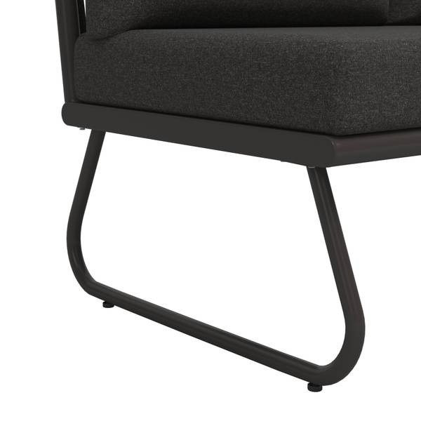 Loungegarnitur ELEA Grau - Metall - Stein - Textil