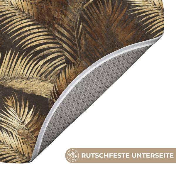 BADEMATTE Palmblätter Gold - Microfaser - 70 x 70 x 1 cm