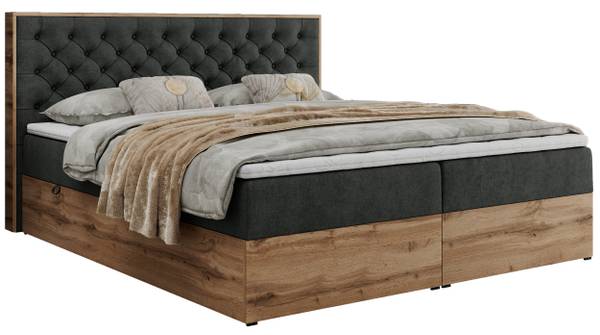 Boxspringbett ALBERO 3 Graphit - Breite: 148 cm - H3