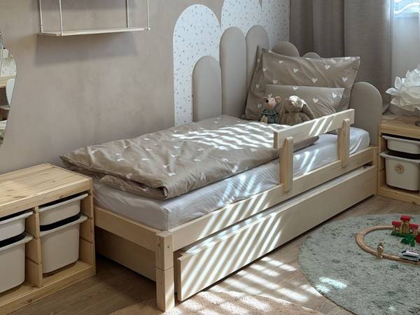 Kinder Einzelbett LUCKY 9 Hellrosa - 98 x 198 cm