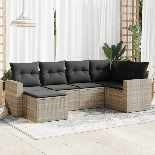 Tuin Bankstel 3036420-4 (6-delig) grijs - staal - 65 x 69 x 62 cm