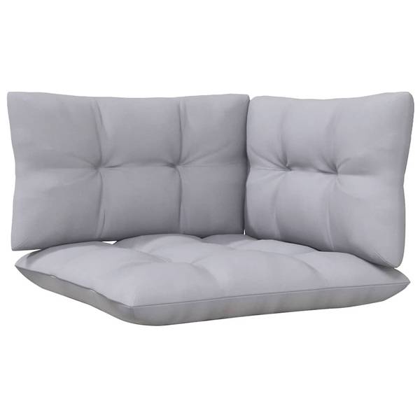 Gartensofa 3012138-15 2-teilig Braun - Grau - Kiefer - 127 x 62 x 63 cm