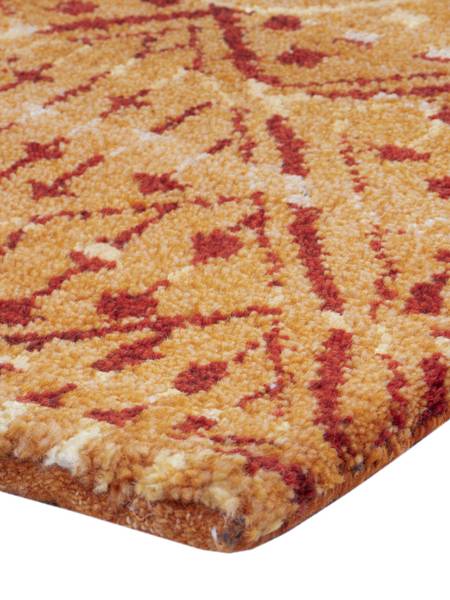 Wollteppich Naturals Orange - Naturfaser - 60 x 2 x 90 cm