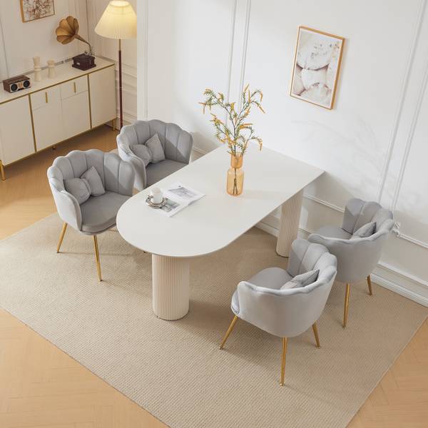 Esszimmerstuhl FlowerSunKiss (4er Set) Grau - 4er Set