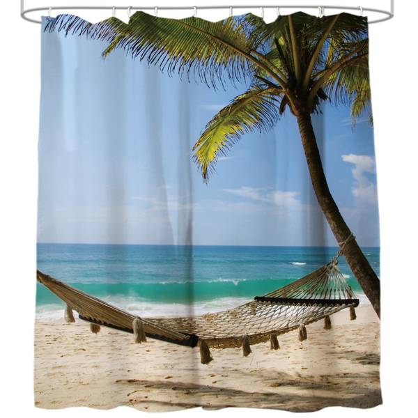 Rideau de douche Holiday Bleu - Polyester - 180 x 200 x 200 cm