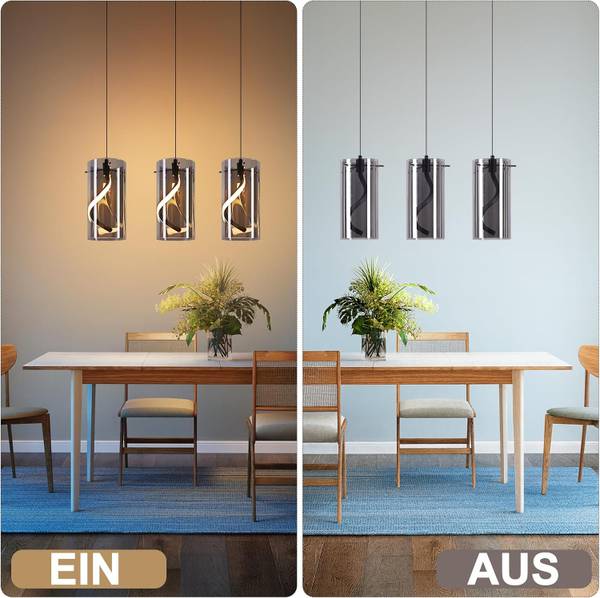 Pendelleuchte Yaw Schwarz - Metall - 12 x 150 x 48 cm