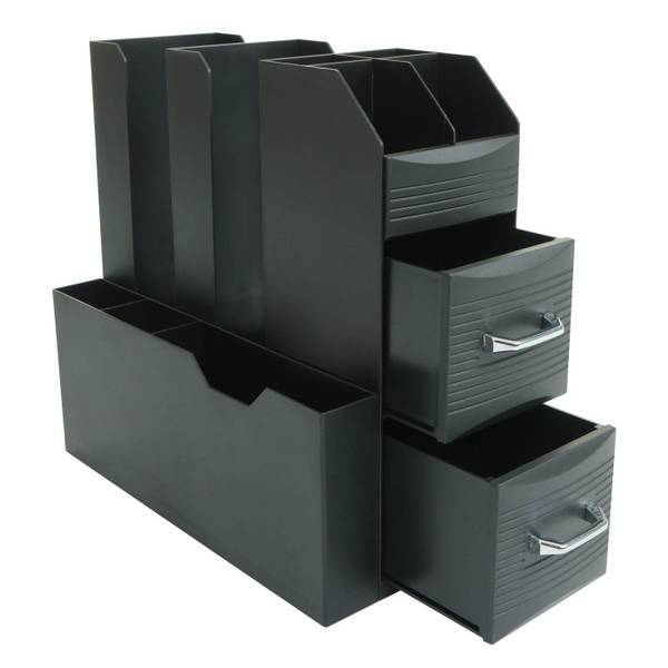 Koffiestation voor accessoires L97 zwart - kunststof - 14 x 29 x 33 cm