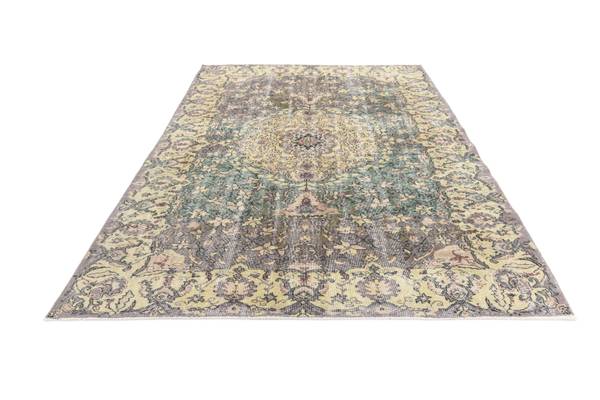 Tapis Ultra Vintage DCXXXV Jaune - Laine - 201 x 1 x 295 cm