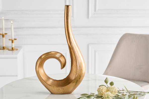 Vase WAVE Gold - Aluminium - 26 x 47 x 8 cm