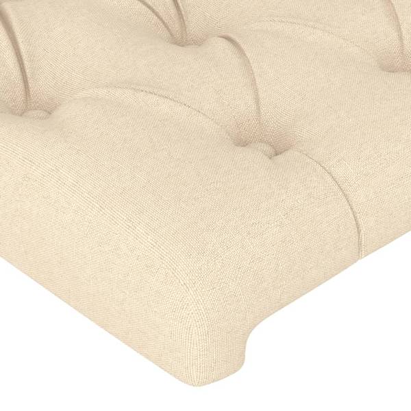 Tête de lit 3015806 Blanc - Polyester - Mélèze - 147 x 128 x 23 cm