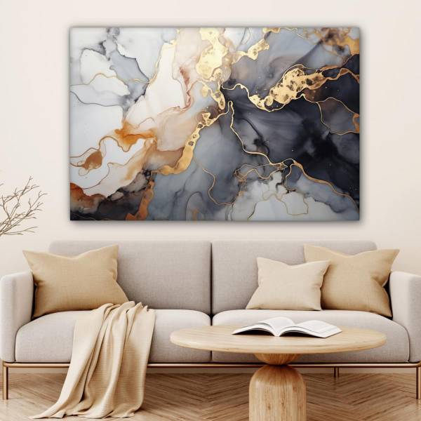 CANVAS SCHILDERIJ Marmer 140 x 90 cm