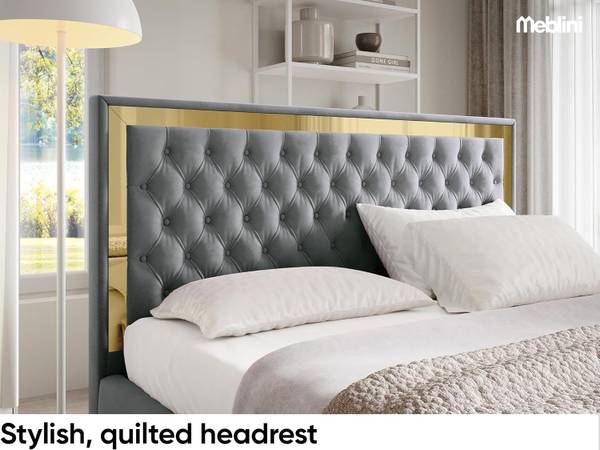 Polsterbett ARONA Dunkelgrau